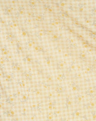 Aroha Midi Dress in Gingham Floral Yellow