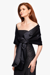 "Trixie" Satin Pull Through Shawl Wrap