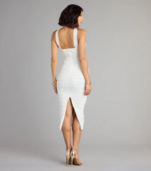 Sultry Hour Halter Bodycon Midi Dress