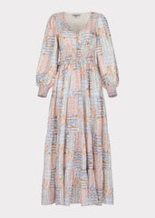Garden Rose Patchwork Maxi Dress - Pink