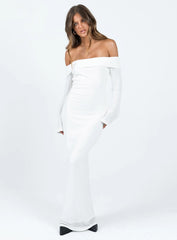 Maida Long Sleeve Maxi Dress White
