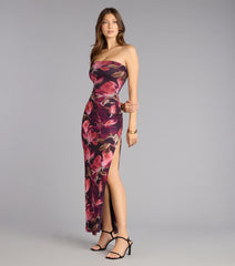Sultry Floral Mesh Maxi Dress