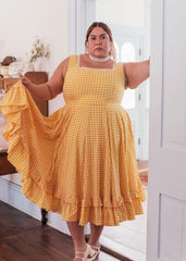 Daze Dress Yellow Gingham