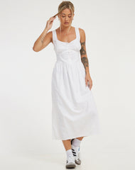 Melrose Midi Dress in White