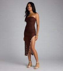 Dinner By The Sea Tube Crochet Midi Dress