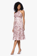 Petite "Piper" Soutache and Sequin Sleeveless Knee Length Dress