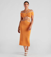 Sunset Beauty Cutout Midi Skirt