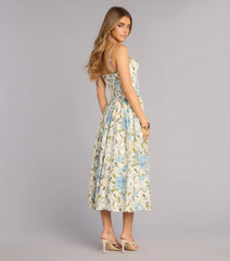 Garden Daydream Floral Midi Dress