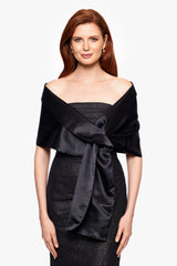 "Trixie" Satin Pull Through Shawl Wrap