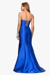 "Trinity" Mikado Strapless Tieback Floor Length Dress