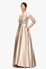 "Quinn" Embellished Sequin Ballgown