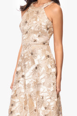 "Piper" Soutache and Sequin Sleeveless Knee Length Dress