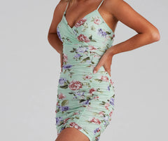 Pretty Blooms Mesh Floral Midi Dress