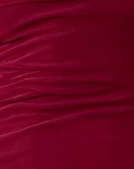 Tarna Bardot Maxi Dress in Mesh Burgundy