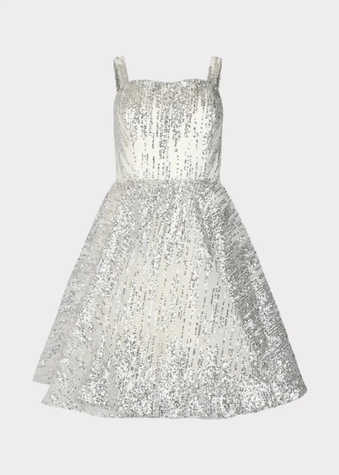 Jules Sequin A-line Mini Dress - Silver