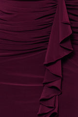 "Bobbi" Ruffled V-Neck Gown