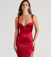Outshine The Rest Satin Midi Dress